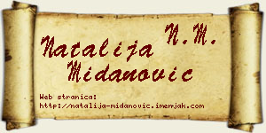 Natalija Midanović vizit kartica